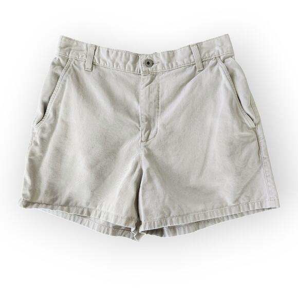 Vintage 90s Calvin Klein Khaki Waisted Rise Mom Shorts USA 100% Cotton Size 4 - Picture 8 of 8